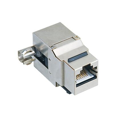 China Network Shielded Keystone Jack RJ45 180 Degree Female Connector for sale