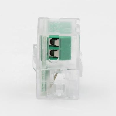 China Telecom TM-4305 RJ11 4P4C Cat3 Female Transparent Telephone Jack Keystone Jack Module for sale