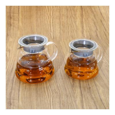 China Sustainable High Quality 600ml Reusable Glass Coffee Dripper Make Coffee Pot By Hand for sale