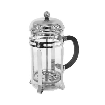 China French Press High Borosilicate 1L Glass Sustainable Portable Stainless Coffee Maker Coffee Maker With Filter Screen for sale