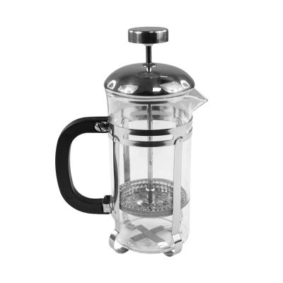 China Sustainable Mini Travel Portable Glass Coffee Maker Mini French Press 400ml Coffee Maker For Office for sale