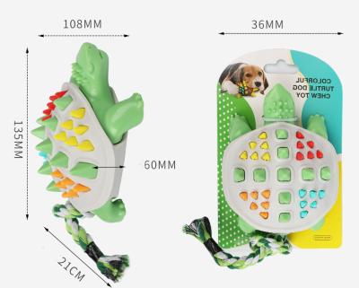 China Stocked Cooling Toy Molar Pet Dog Toothbrush Turtle Dog Baseball Teether Chew Teething Toy For Puppies Fit for sale