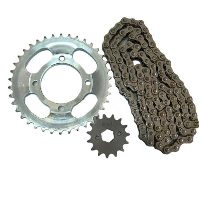 China 35T-15T-108 alloy chain and sprocket kit size quality front sprocket motorcycle chain and sprocket kit front rear for Honda Suzuki yamaha for sale