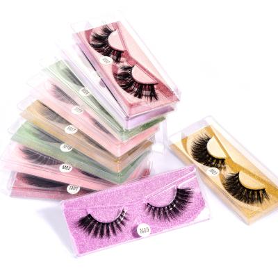 China Wholesale Natural Cheap Price 1 Pair/Set Faux Mink False Eyelashes Custom MOQ 100 Logo Set False Eyelashes Kit for sale