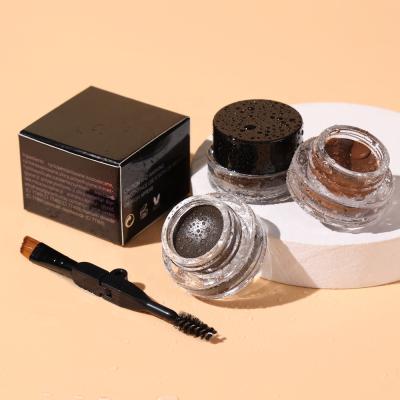 China Wholesale 10 Colors Waterproof Long Lasting Eyebrow Cream With Brush for sale