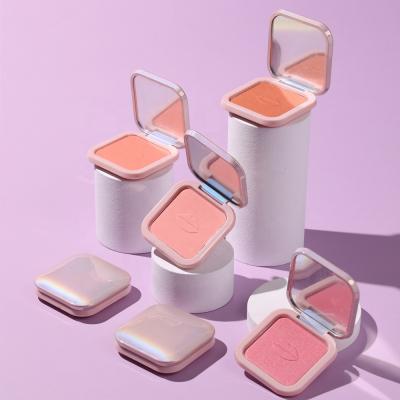 China Sunscreen Private Label Brand Logo Makeup Simple Color Blush Face Cheek Pressed Powder for sale