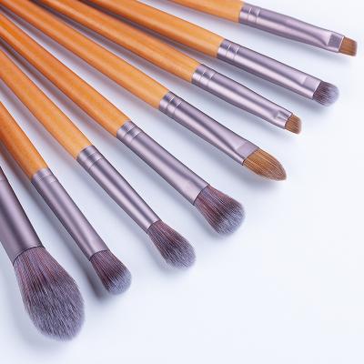 China Angular Blush Makeup Brushes/Wood Handle Makeup Brush Set/Custom Logo Private Label Professional Makeup Brush Set for sale