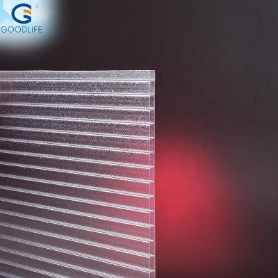 China Crystal Policarbonato Alveolar Strong UV Resistance Coating Polycarbonate Cavity Sheet for sale