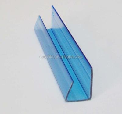 China Strong PC Polycarbonate Sheet Material Waterproof Connector Anti-UV H And U Profile With Quality For Airport for sale