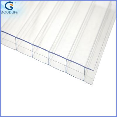 China 12mm triple-wall 3 strong wall three layer polycarbonate cavity sheet for sale