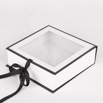 China High Quality Luxury Recyclable Costom Logo Transparent Gift Box Paper Cardboard Box For Gift for sale