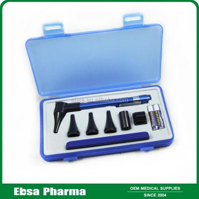 China ABS+aluminum alloy metal otoscope set for pharmaceutical promotion for sale