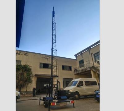 Κίνα Portable Tower 40ft Mini Mobile Cell Tower 12m Crank Up Tower With Shelter προς πώληση