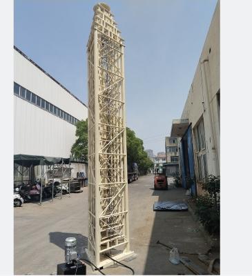 China 30m Lattice Tower Portable Galvanized Telescopic Heavy Light Tower with 500kg Max Load for sale