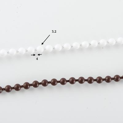 China Durable Roller Blinds Chain Chain Thin Plastic Pom Pom Curtain Components 3.2*4mm Plastic Ball Chain for sale