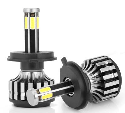 China Aluminum headlight 50w 10000lm six sides 3000k 6000k 8000k led headlight bulb 6sides car led lights for sale