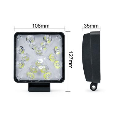 China All Cars 4.3INCH Car LED Work Light Ring LED Work Light Lamp 12v Led Car Light With Amber DRL Angel Eyes for sale