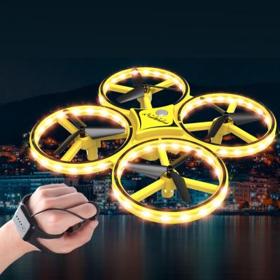 China 2021 Mode Headless Pocket Remote Control Drones Hand Watch Mini Quadcopter Toy RC Drone Kit Unbreakable UFO UAV With Good Price for sale