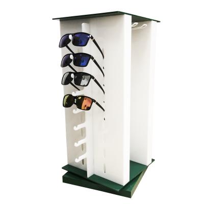 China Custom Design Countertop Retail Custom Stand Mobile Props Show Lighted Rotating Acrylic Design Sunglasses Display for sale