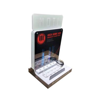 China Custom Design Recyclable Retail Acrylic Perspex Smoke Shop Display Vape Pod Kit Counter Rack Disposable Acrylic for sale