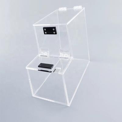 China Custom Design Wholesale Small Size Custom Acrylic Shopping Mall Supermarket Display Case Candy Box for sale