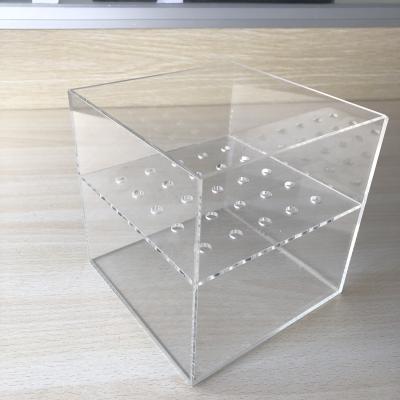 China Europe style display case large capacity custom transparent acrylic rose flower box with 25 holes for sale