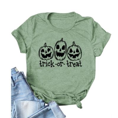 China Wholesale Customized Casual Halloween Round Neck Fashion Simple Top T-shirt Protecting Printing Loose Short Sleeves for sale