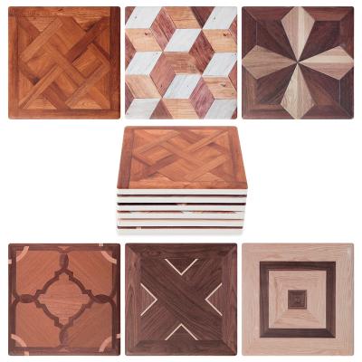 China Sustainable 2022 New Designs 6 Pcs Square Absorbent Ceramic Coaster For Sale for sale