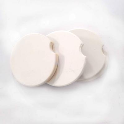 China China Cheap Cost Empty White Car Coaster Absorbent Tiles With Cork Back for sale