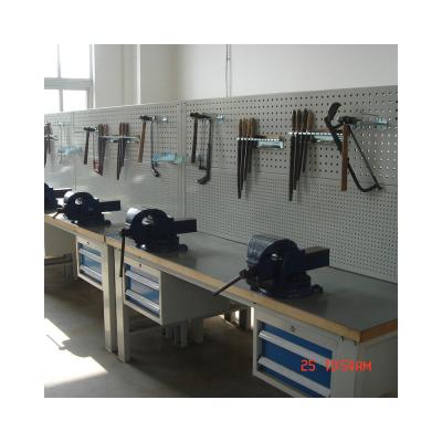 China High Strength Heavy Duty Steel Double Doors Storge Table Steel Work Bench With Drawers for sale