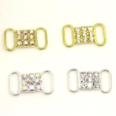 China Fashion Metal Swimwear Accessories Bra Decorative Rhinestone Buckle Nickel Free for sale