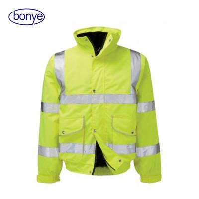 China HIVIS 300D OXFORD PU JACKET WATERPROOF CLOTHING 200gsm 170gsm Padded 300D Oxford PU Custom Reflective Jacket Safety Workwear Waterproof Workwear for sale