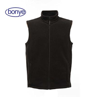 China 100% Black Warmer Workwear Interactive Microfleece Polar Fleece Polyester 280gsm S-5XL OEM Duty Vest for sale