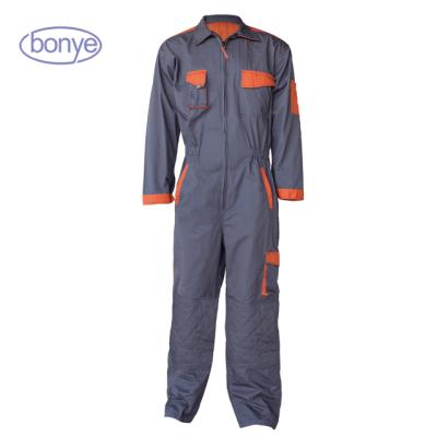 China 65/35 CUSTOM TS GRAY/ORANGE 245GSM 65/35 TC coverall WORKWEAR coat and pants for sale