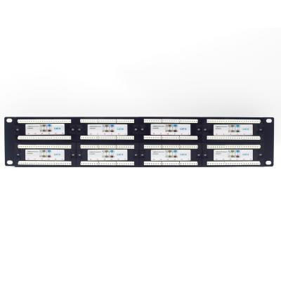 China High Quality Telecom 24 Port 48 Port Patch Panel Utp Product Cat5E Offload Patch Panel For Utp Cat6 Rohs 1U for sale