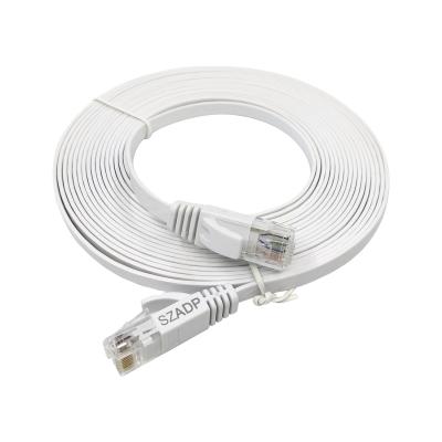 China U/UTP Cat6 Flat Patch Cord Cable Pass-Through Channel Test RJ45 Flat Cable Patch Cord Patch Cord for sale