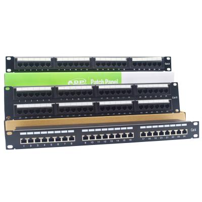 China 24 Port Cat5E Utp 8 Port Cat6 1U Port 8 Port Patch Panel 48 Port Patch Panel for sale