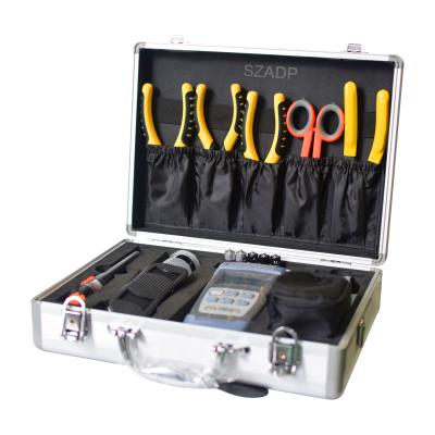 China FTTH FTTB FTTX Network Fiber Optic Equipment FTTH Tool Kit, Smart Fiber Optic Power Meter with Portable Bag for sale