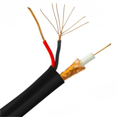 China Rg6 Cable Trishield With Messenger Outdoor Rg 59 2C Coaxial Cable With Power Rg58 CCTV Cable Coaxial Cable for sale