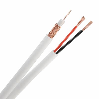 China Camera CCTV Camera RG59 2c Coaxial Coaxial Rg59 Communication Cable Manufacturing Price With 2dc Power Black White for sale