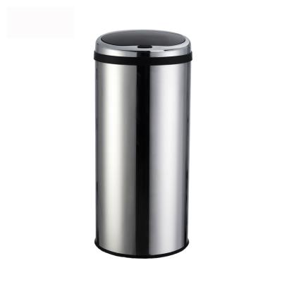 China 50L High Quality Sustainable 13 Gallon Large Round Sliver Color One Touch Trash Can for sale