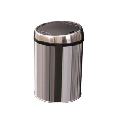 China Round 3L Stainless Steel Sustainable Sensor Intelligent Touchless Trash Can for sale