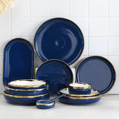 China Restaurant Hotel Bone China Dinner Sets Viable Customized Dinner Dishes Set Arabic Porcelain Dinnerware Dinnerware Set for sale