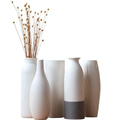 China Novelty Nordic style ceramic and porcelain vase for decor vase home decoration for living room flower vase home decor for sale