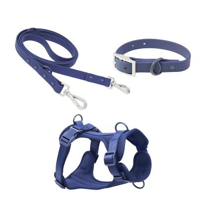 China Fashional Comfort Pet Accessories Stocked Waterproof Silicone PVC Coated Dog Harness for sale