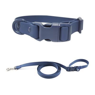 China Quick Release New Arrival Custom Waterproof PVC Coated Webbing Collar Leash for sale