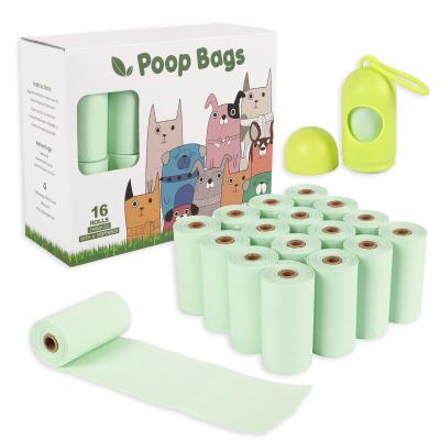 China Sustainable Biodegradable Eco Friendly Portable 4 8 Roll Dog Poop Bag for sale