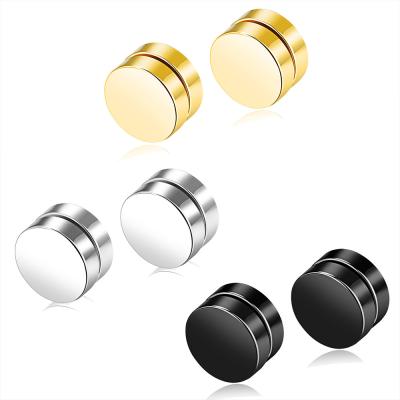 China Newest Fashion Jewelry Men Stainless Steel Magnetic No Hole Earring for sale