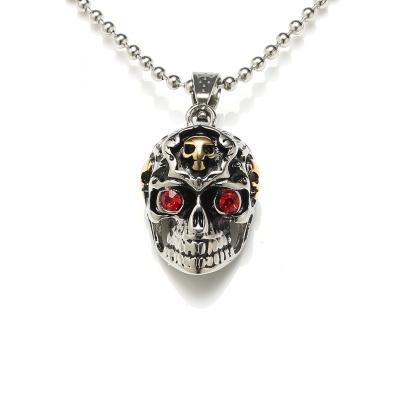 China Wholesale Special Cool Punk Style Necklace Skull Pendant Necklace for sale