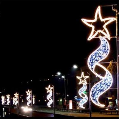 China Detachable Outdoor Festival Lighting Commercial Pattern Led Christmas Decorations Pole Street Lamp for sale